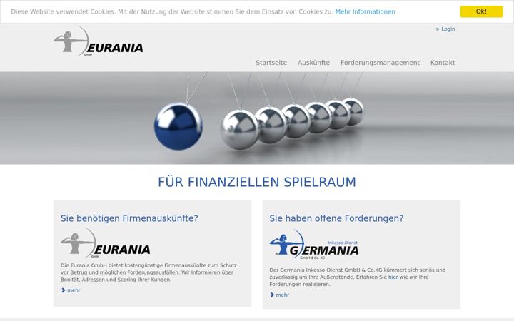Screenshot of eurania.de
