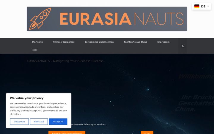 Screenshot of eurasianauts.com