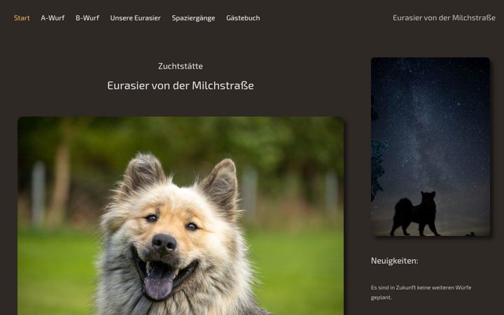 Captură de ecran a eurasier-milchstrasse.de
