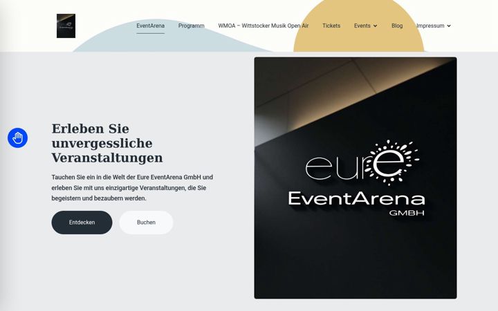 Screenshot of eure-eventarena.de