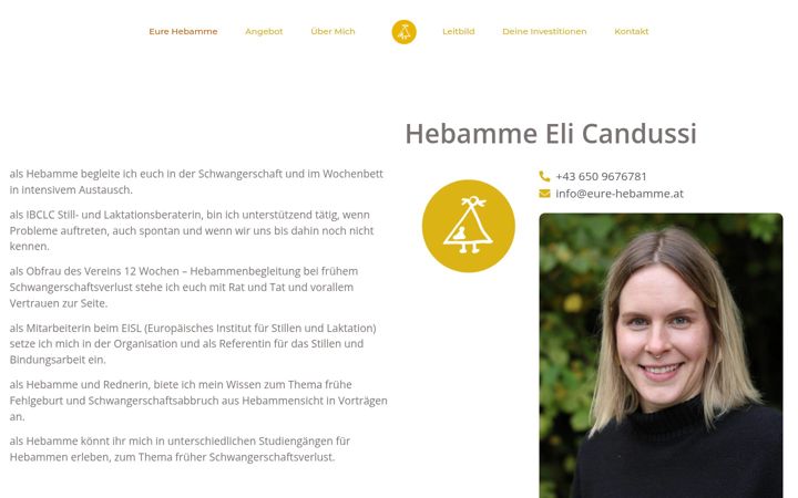 Ekraanipilt saidist eure-hebamme.at