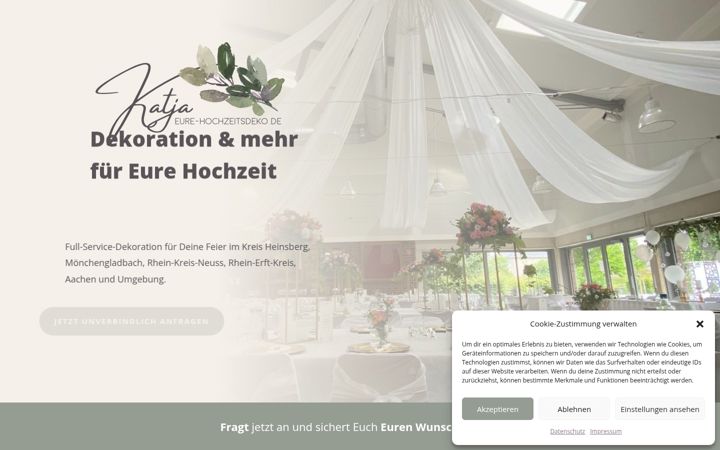 Screenshot of eure-hochzeitsdeko.de