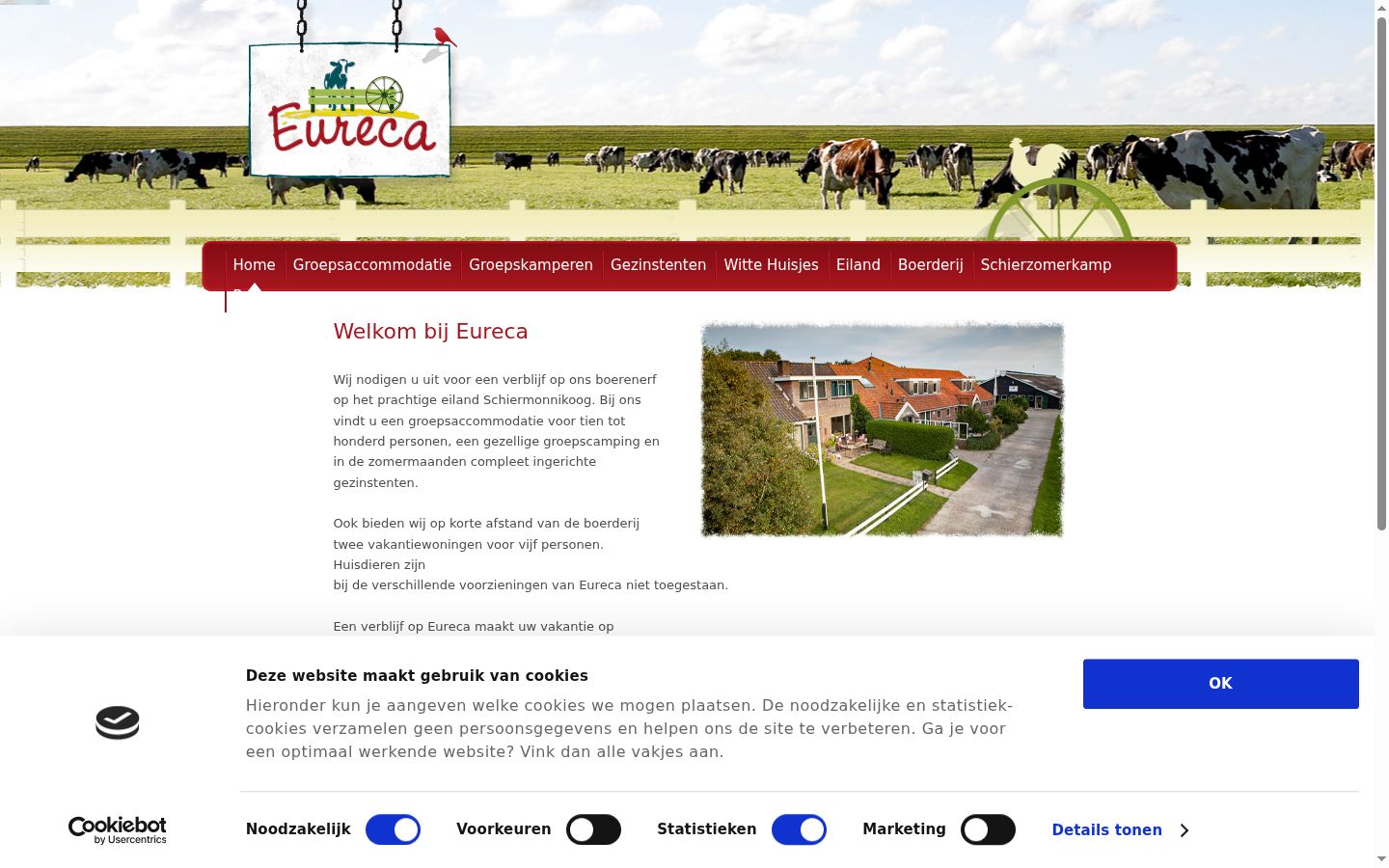 Screenshot des Einwilligungsbanners vor jeglicher Interaktion