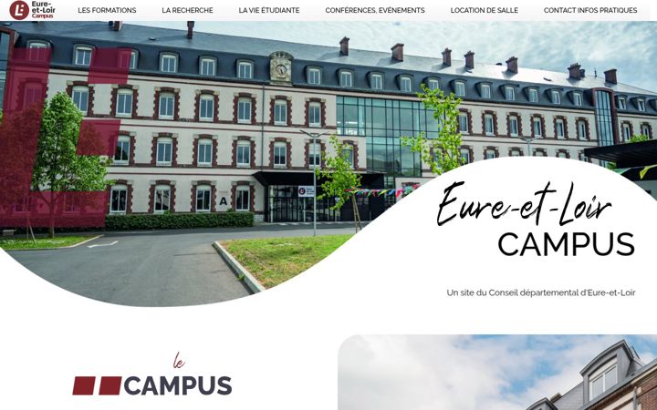 Screenshot von eureetloircampus.fr