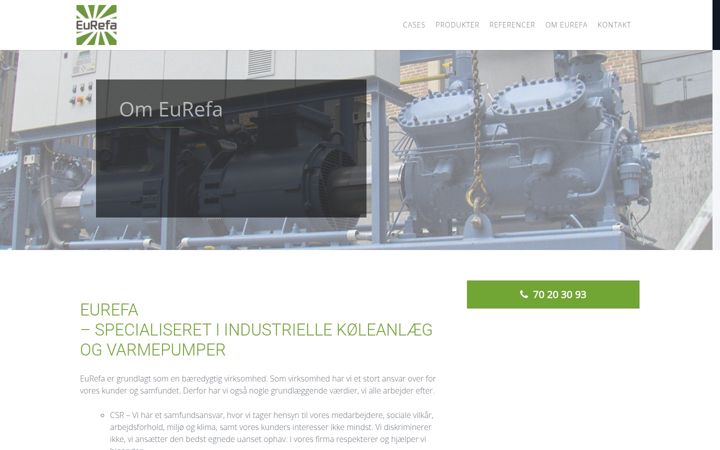 Captura de pantalla de eurefa.dk