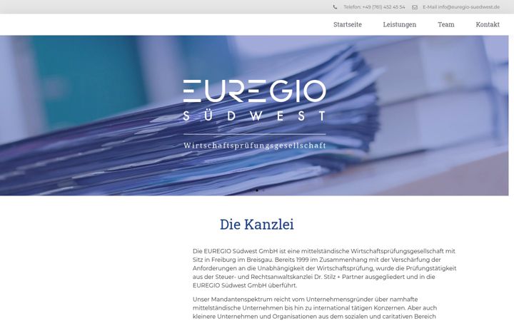 Captura de pantalla de euregio-suedwest.de
