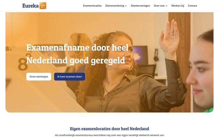 Screenshot ta' eureka-examens.nl
