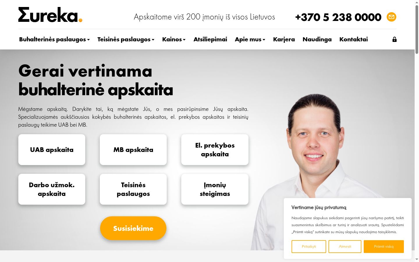 Screenshot des Einwilligungsbanners vor jeglicher Interaktion