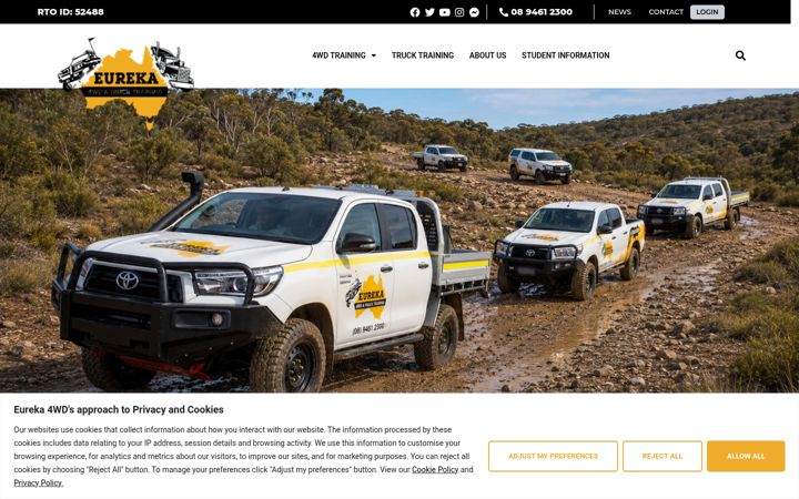 Screenshot di eureka4wd.com.au