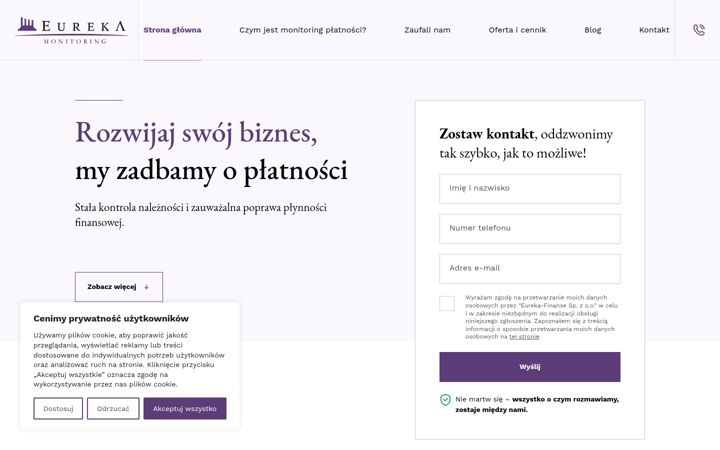 Screenshot of eurekamonitoring.pl