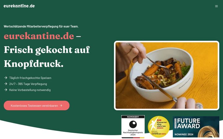 Ekrānuzņēmums no eurekantine.de