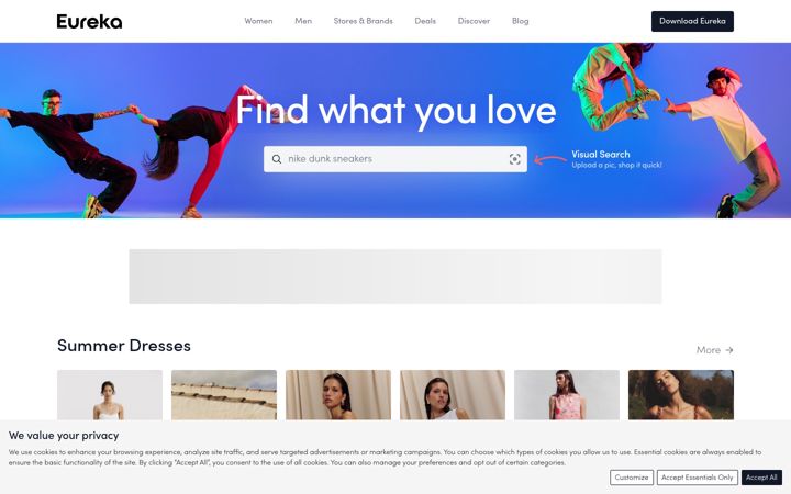 Screenshot of eurekashopping.com
