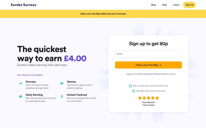 Screenshot of eurekasurveys.com