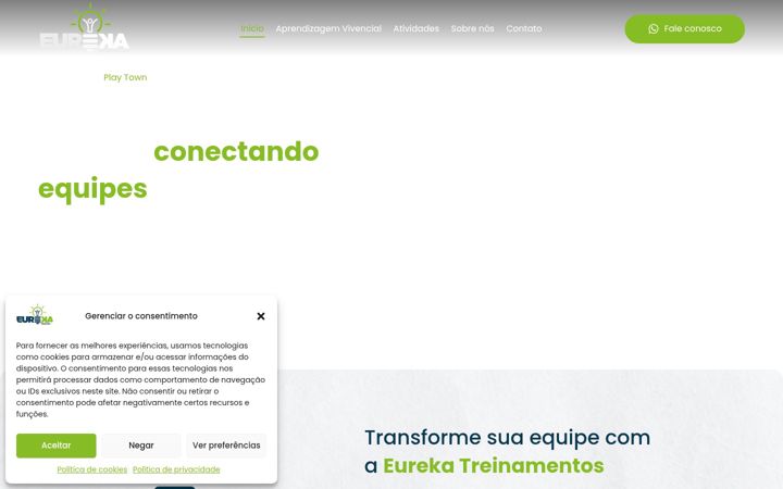 Screenshot of eurekatreinamentos.com.br