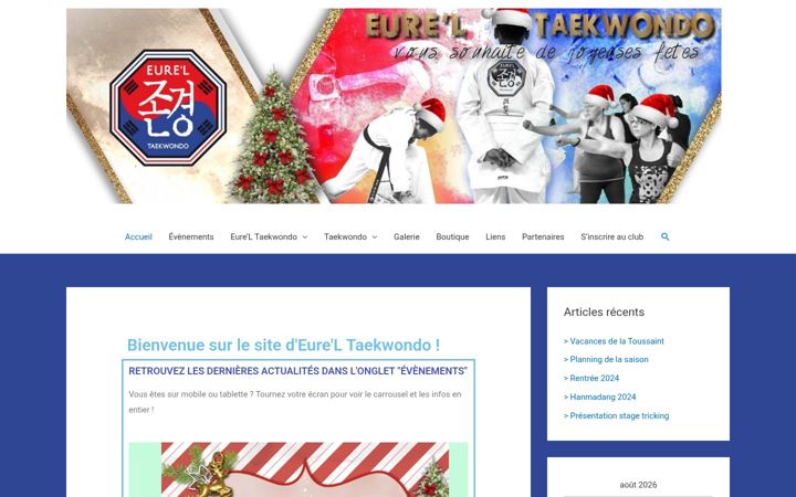 Screenshot di eurel-taekwondo.fr