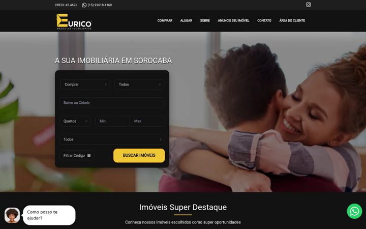 Captura de pantalla de euricosorocaba.com.br