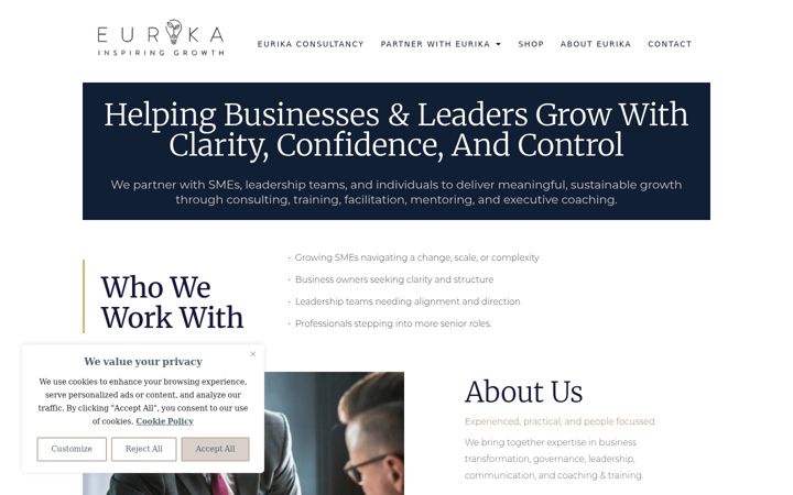 Screenshot of eurika-trc.co.uk