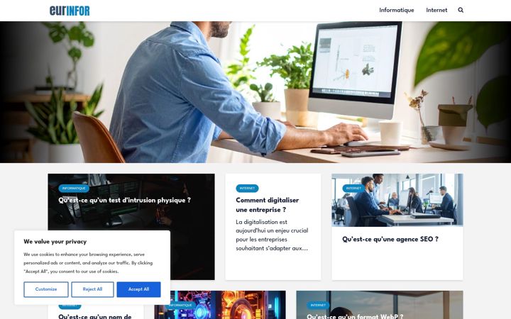Screenshot di eurinfor.fr