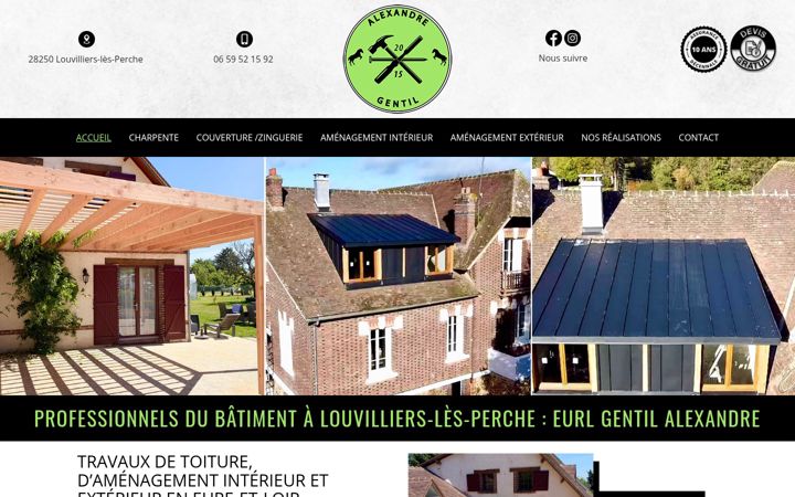 Screenshot di eurl-gentilalexandre.fr