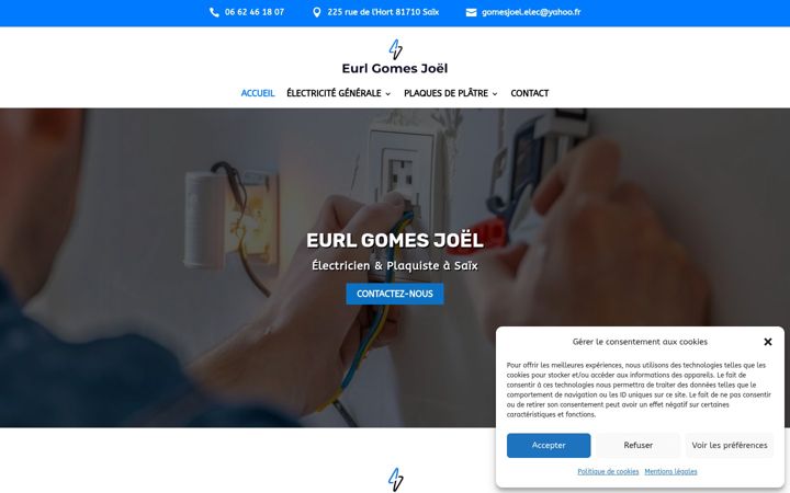 Screenshot di eurl-gomesjoel.fr