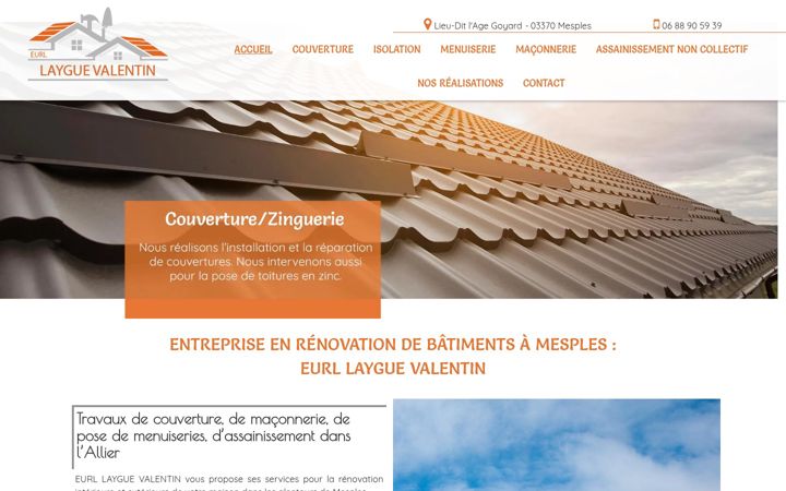 Screenshot di eurl-layguevalentin.fr