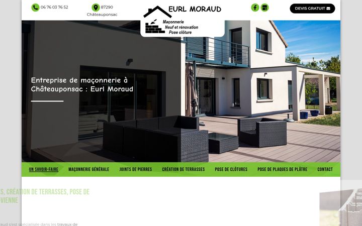 Screenshot of eurl-moraud.fr