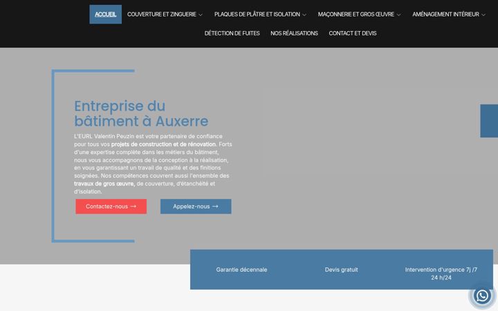 Screenshot di eurl-valentin-peuzin.fr
