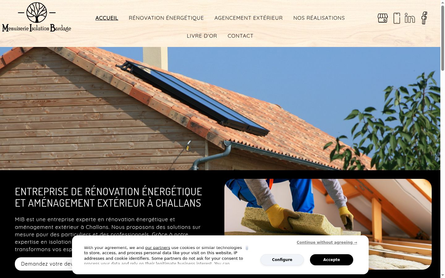 Screenshot tal-banner tal-kunsens muri qabel kwalunkwe interazzjoni