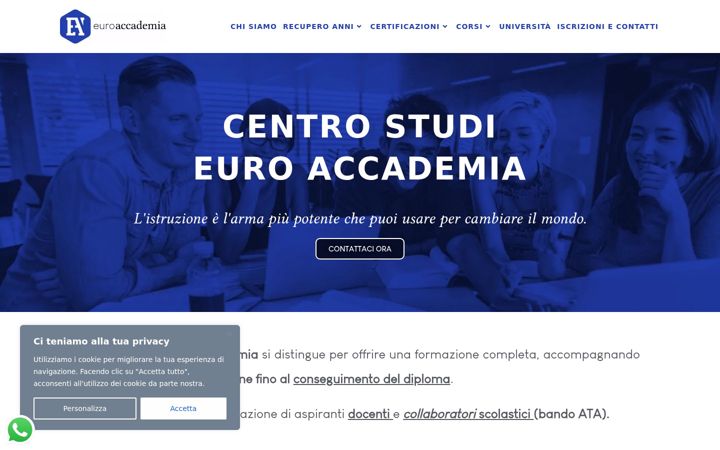 Kuvakaappaus sivustosta euro-accademia.it