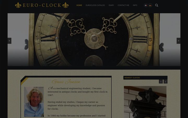 Screenshot of euro-clock.com