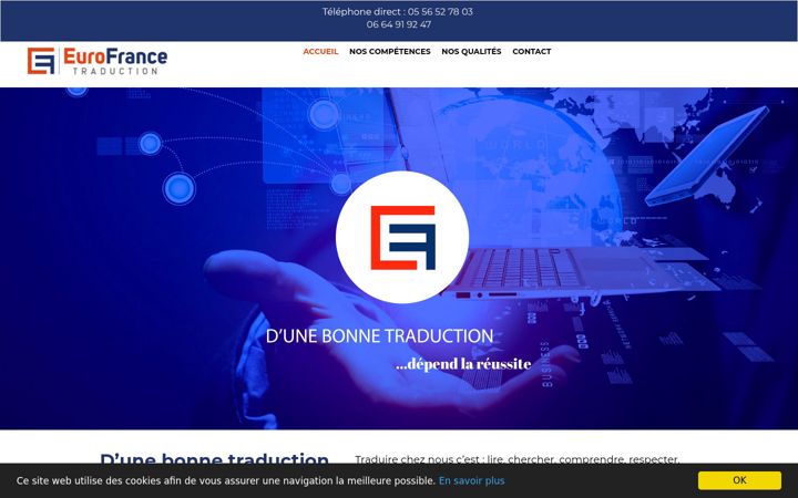 Screenshot of euro-france-traduction.com