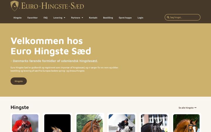 Captura de pantalla de euro-hingste-saed.dk