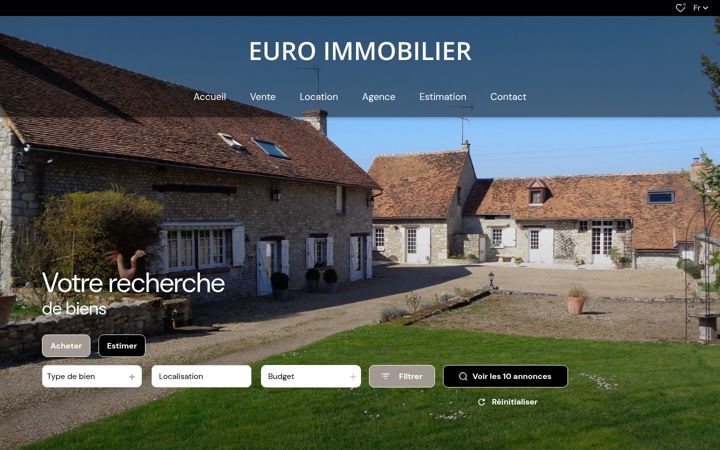 Screenshot of euro-immobilier-pithiviers.fr