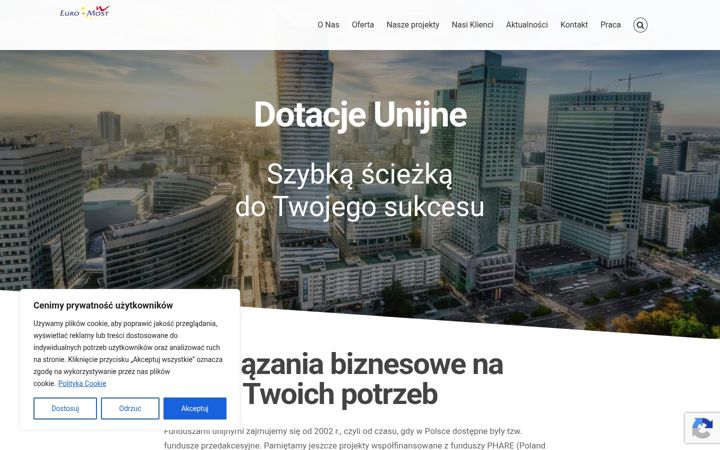 Screenshot of euro-most.eu