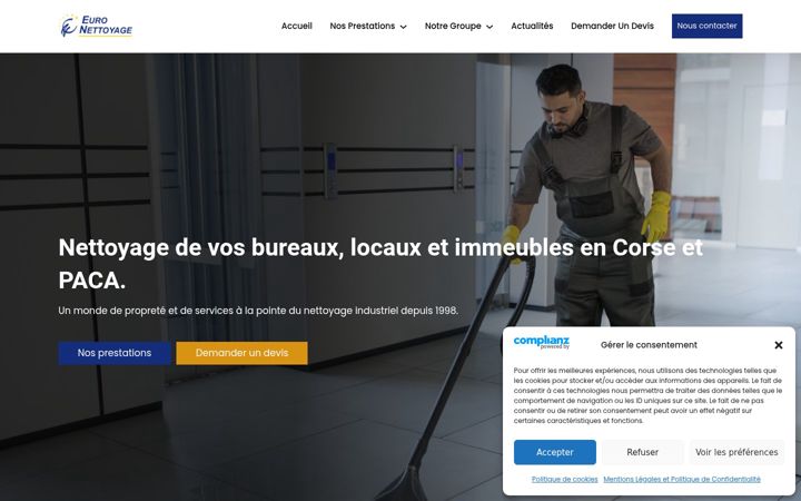 Skærmbillede af euro-nettoyage-corse.fr