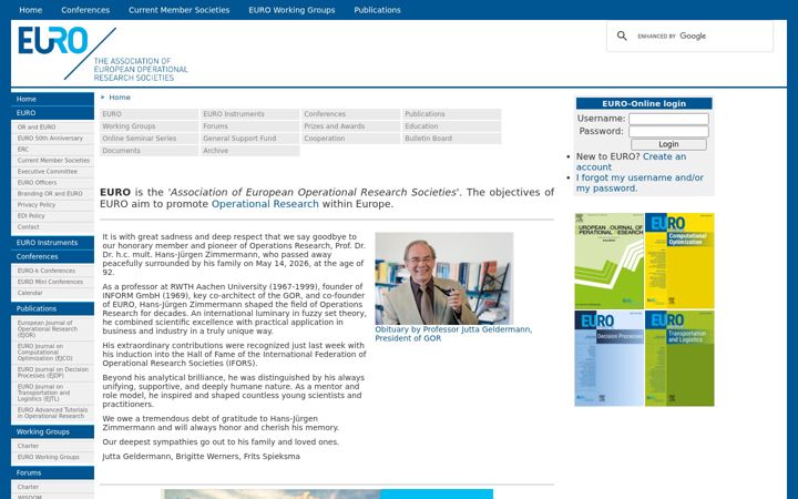 Screenshot of euro-online.org