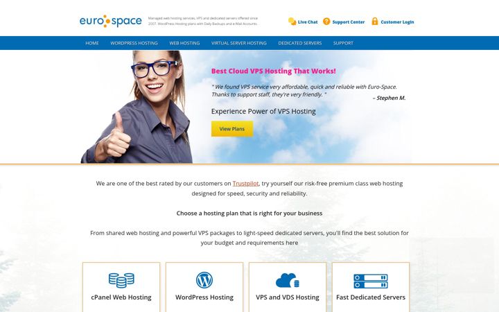 Kuvakaappaus sivustosta euro-space.net