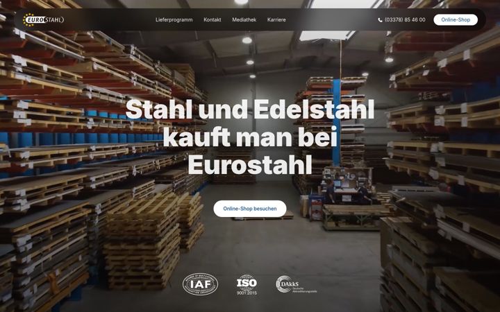 Screenshot of euro-stahl.de