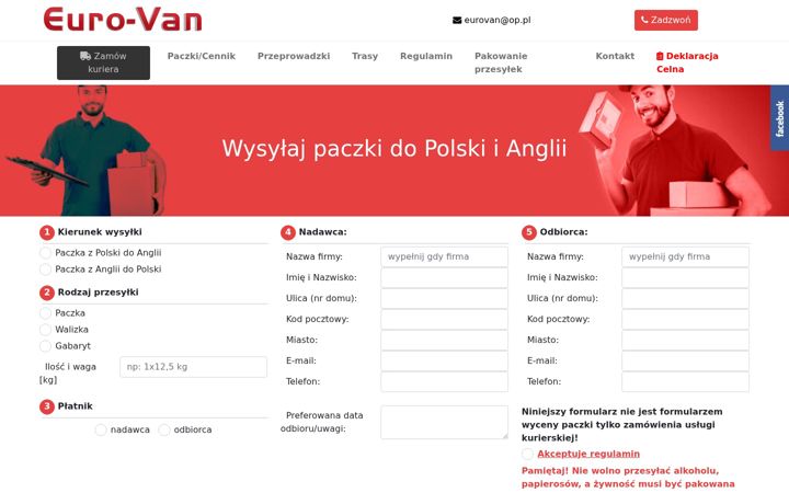 Screenshot of euro-van.com.pl
