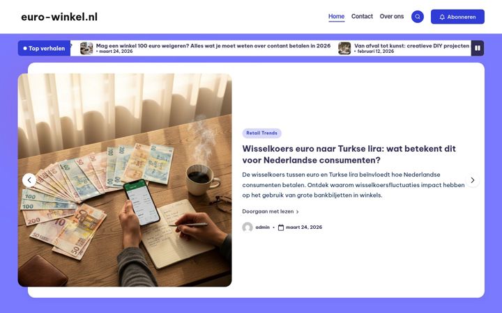 Screenshot ta' euro-winkel.nl