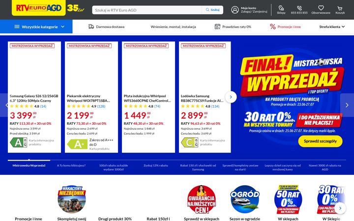 Screenshot van euro.com.pl