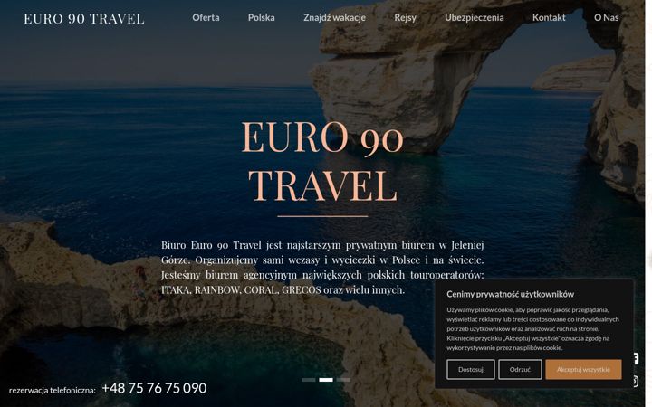 Screenshot von euro90-travel.pl
