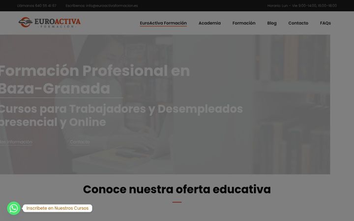 Screenshot ta' euroactivaformacion.es