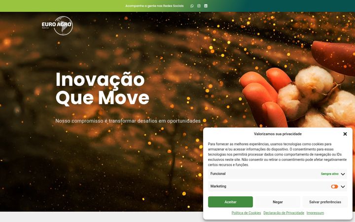 Captura de pantalla de euroagroscience.com.br