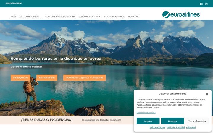 Screenshot ta' euroairlines.es