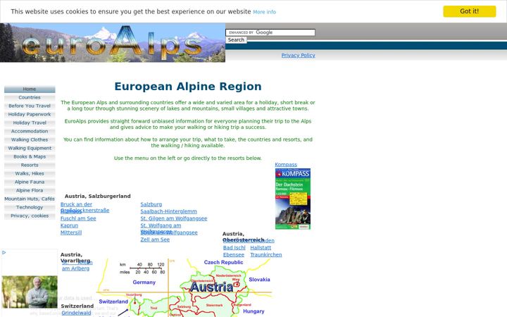 Captura de pantalla de euroalps.co.uk