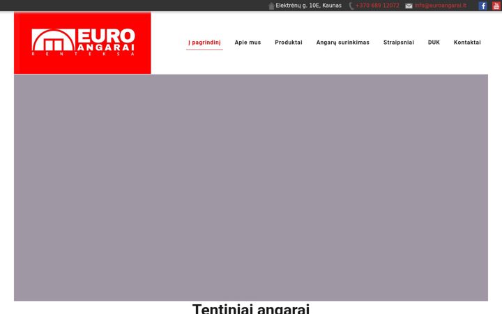 Snímek obrazovky euroangarai.lt
