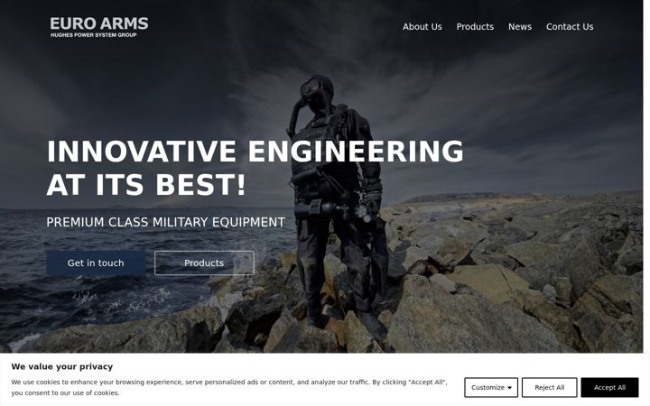 Screenshot of euroarms.com