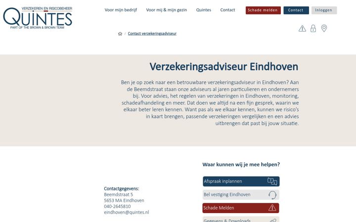 Screenshot ta' euroassurantien.nl