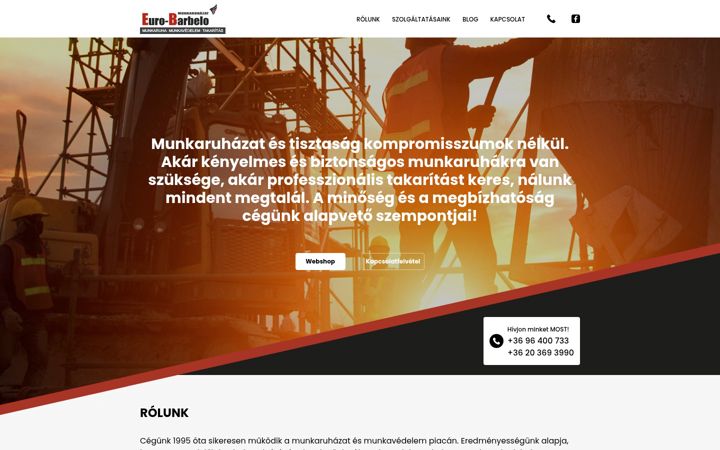 Skærmbillede af eurobarbelo.hu